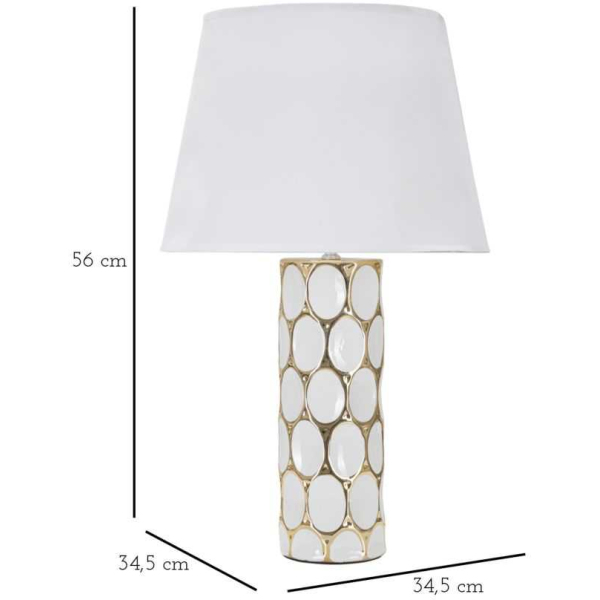 Lampe à poser en céramique et métal Glam - MAU-0909