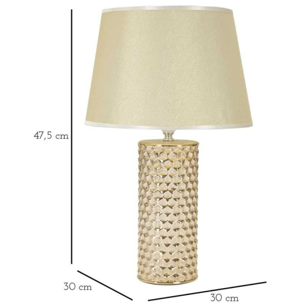 Lampe à poser en céramique et métal Glam - MAU-0910