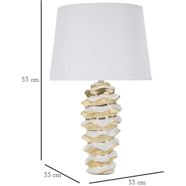 Lampe à poser en céramique et métal Glam - MAU-0908