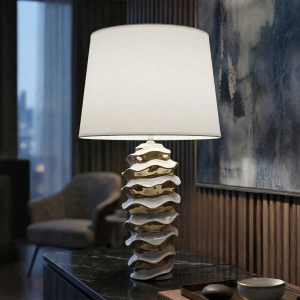 Lampe à poser en céramique et métal Glam - MAURO FERRETTI