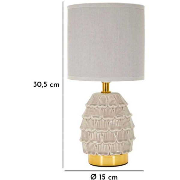 Lampe à poser en céramique et métal Pigny 15 x 30.5 cm - MAU-0512