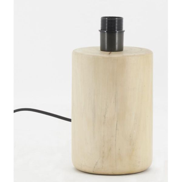Lampe à poser en bois et coton bouclette - AUB-5952
