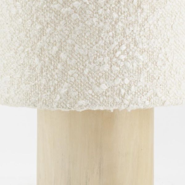 Lampe à poser en bois et coton bouclette - AUBRY GASPARD