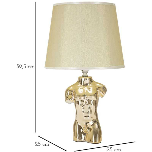 Lampe à poser en métal Glam Man 25 x 42.5 cm - MAU-0912