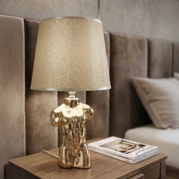 Lampe à poser en métal Glam Man 25 x 42.5 cm - MAURO FERRETTI