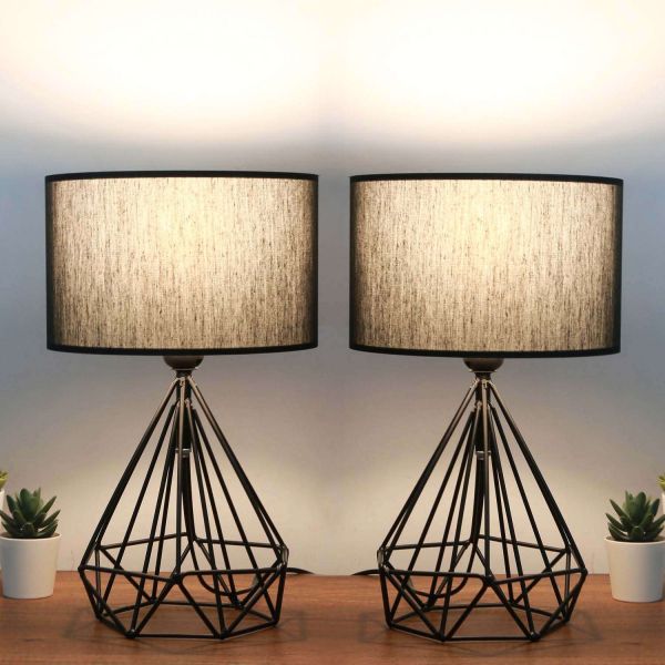 Lampe à poser en métal Loc (Lot de 2) - HANAH HOME