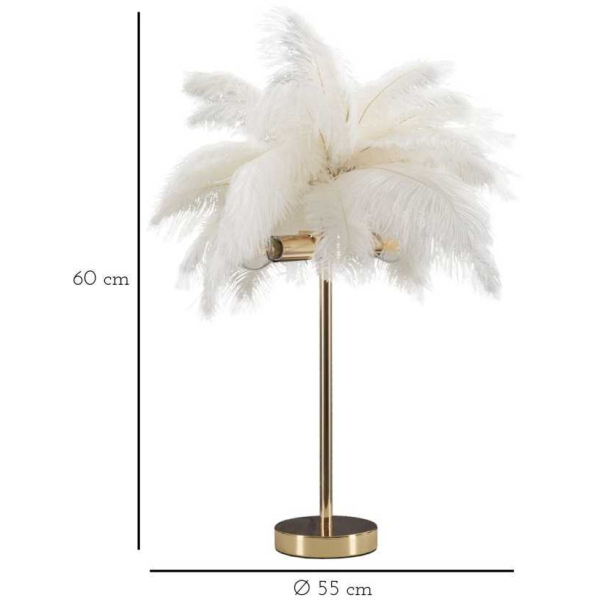 Lampe à poser en métal Palm 40 x 55 cm - MAU-0914