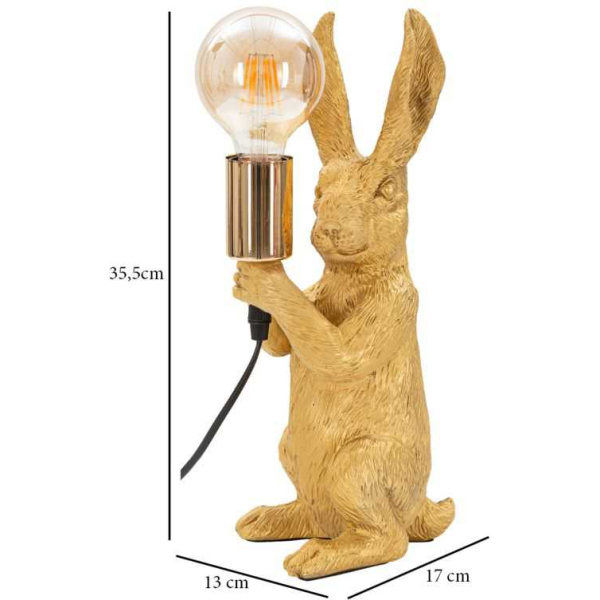 Lampe à poser en métal Rubbit 13 x 17 x 35.5 cm - MAU-0907