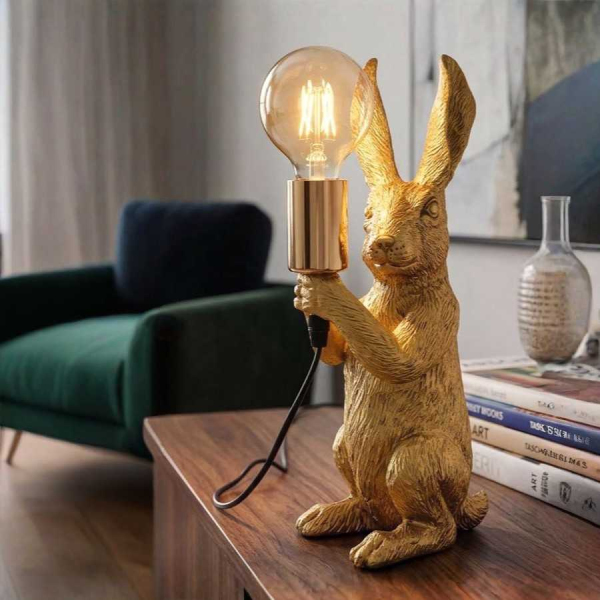 Lampe à poser en métal Rubbit 13 x 17 x 35.5 cm - MAURO FERRETTI