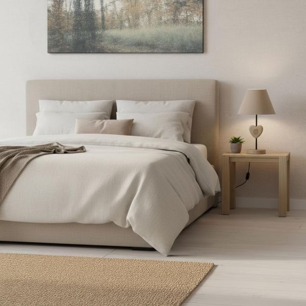 Lampe à poser en métal et bois Coeur - AUBRY GASPARD