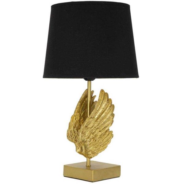 Lampe à poser en métal doré Wings 25 x 45 cm