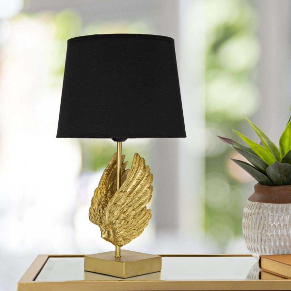 Lampe à poser en métal doré Wings 25 x 45 cm - MAURO FERRETTI