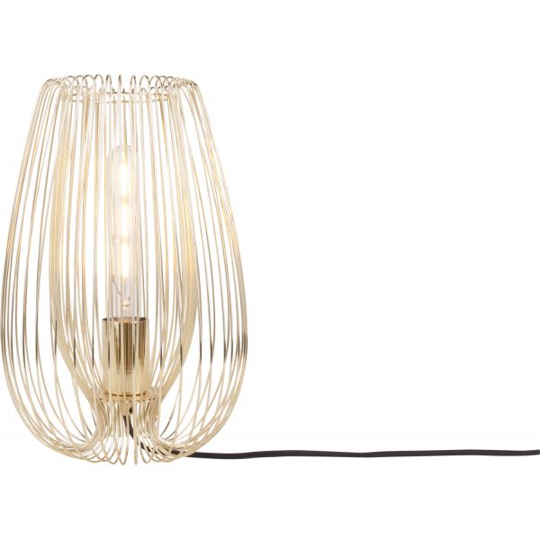 Lampe à poser en métal filaire Lucid gold - LEITMOTIV