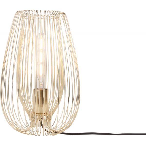 Lampe à poser en métal filaire Lucid gold - LEITMOTIV