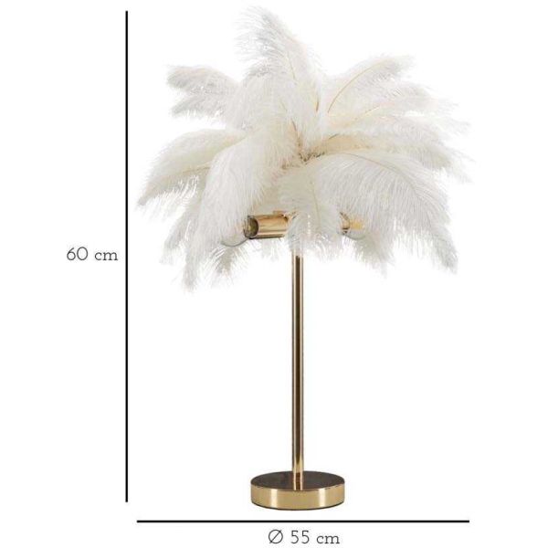 Lampe à poser en métal et plastique Palm 40 x 55 cm - MAU-0226