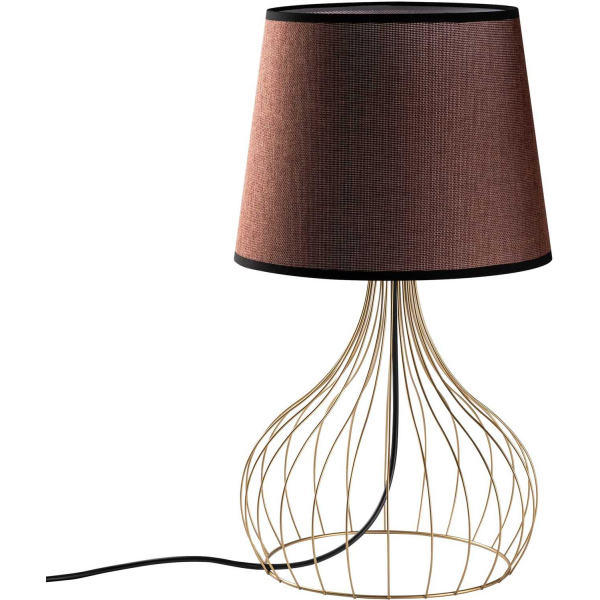 Lampe à poser en métal et tissu Telıs
