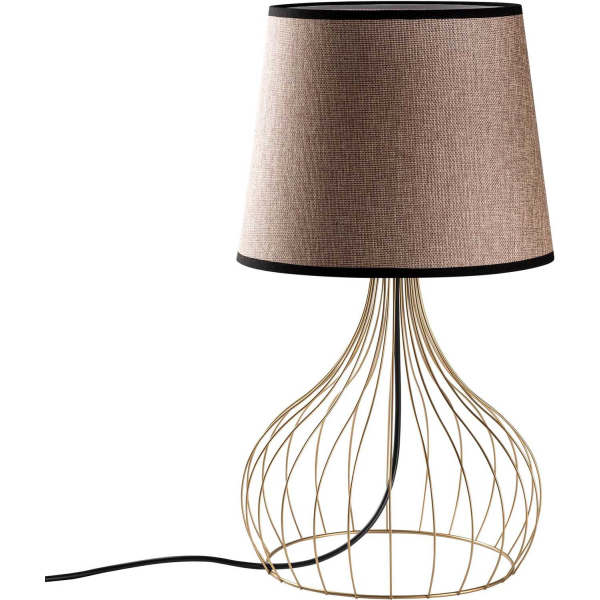 Lampe à poser en métal et tissu Telıs