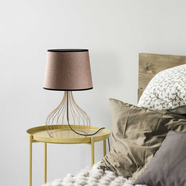 Lampe à poser en métal et tissu Telıs - HANAH HOME