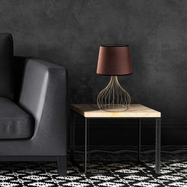 Lampe à poser en métal et tissu Telıs - HANAH HOME