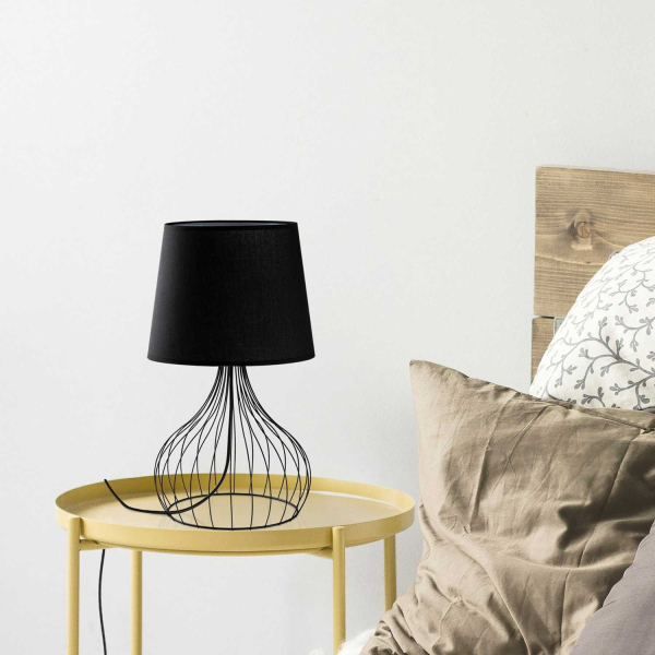 Lampe à poser en métal et tissu Telıs - HANAH HOME
