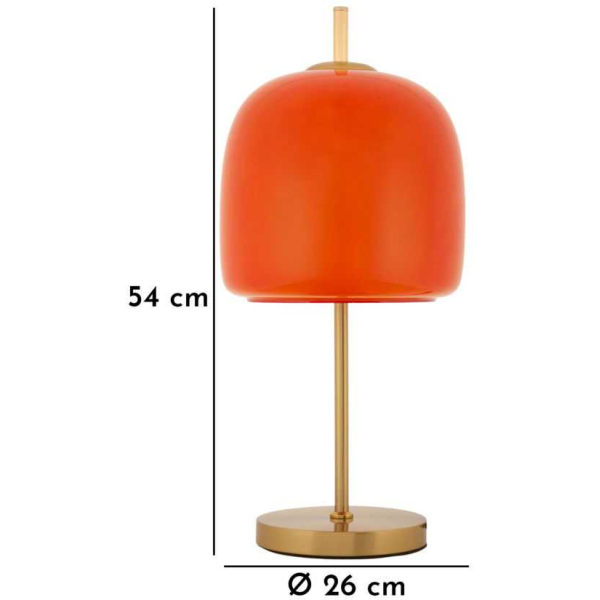 Lampe à poser en métal et verre Oldy 26 x 54 cm - MAU-0711