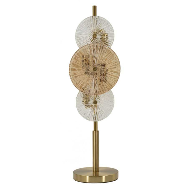 Lampe à poser en métal et verre 20 x 18 x 66 cm Osaka