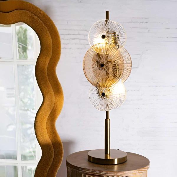 Lampe à poser en métal et verre 20 x 18 x 66 cm Osaka - MAURO FERRETTI