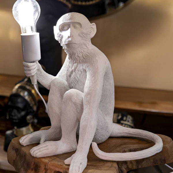 Lampe à poser en polyrésine Monkey 33 x 33 x 32 cm - MAURO FERRETTI