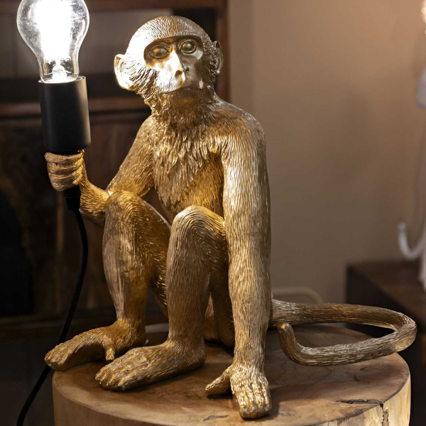 Lampe à poser en polyrésine Monkey 33 x 33 x 32 cm - MAURO FERRETTI