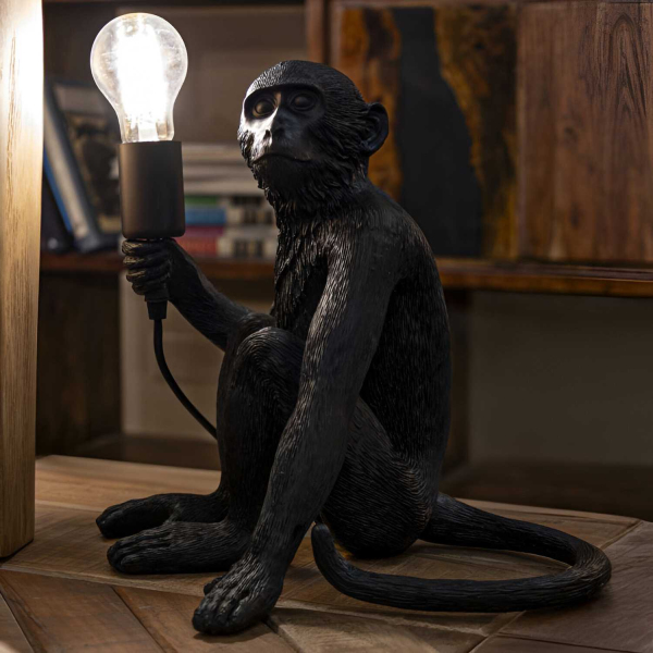 Lampe à poser en polyrésine Monkey 33 x 33 x 32 cm - MAURO FERRETTI