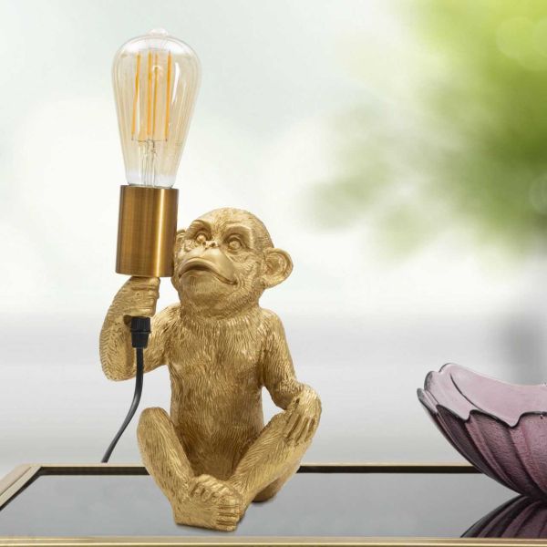 Lampe à poser en polyrésine Monkey 17 x 14.5 x 25 cm - MAURO FERRETTI