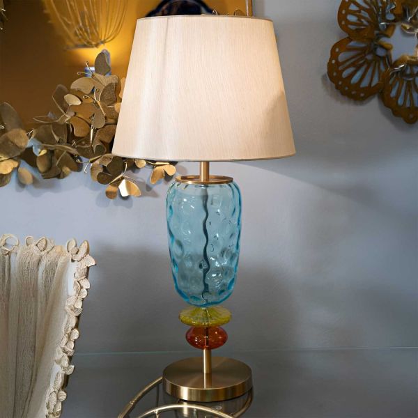 Lampe à poser en verre et métal Colorful 35 x 73 cm - MAURO FERRETTI