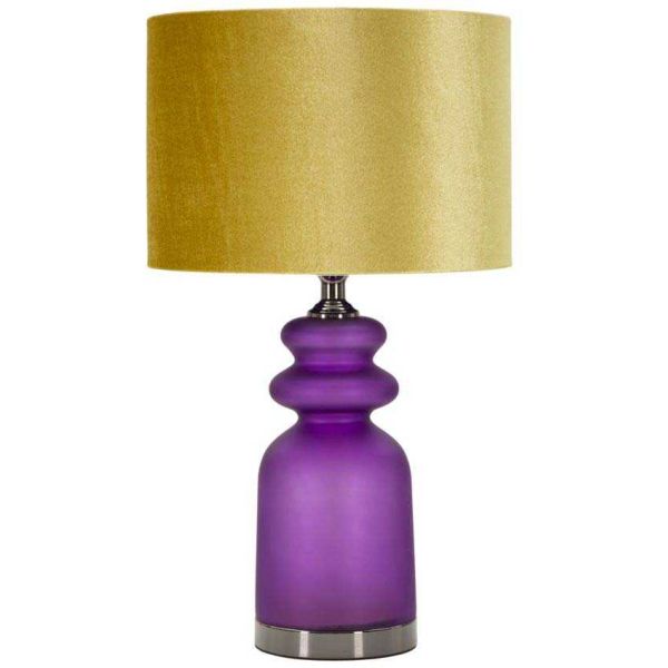 Lampe à poser en verre et métal Milva