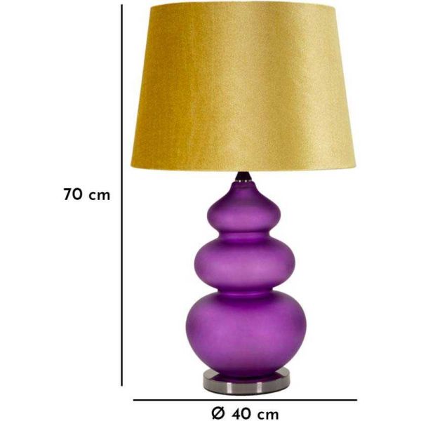 Lampe à poser en verre et métal Milva - MAU-0509