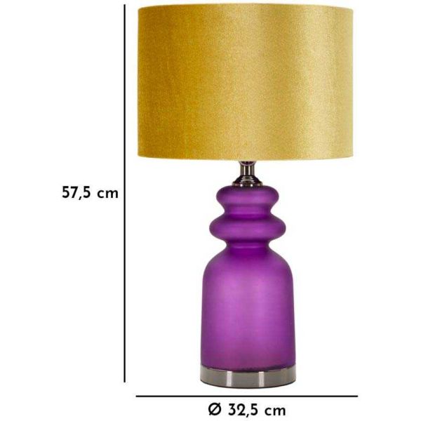 Lampe à poser en verre et métal Milva - MAU-0510