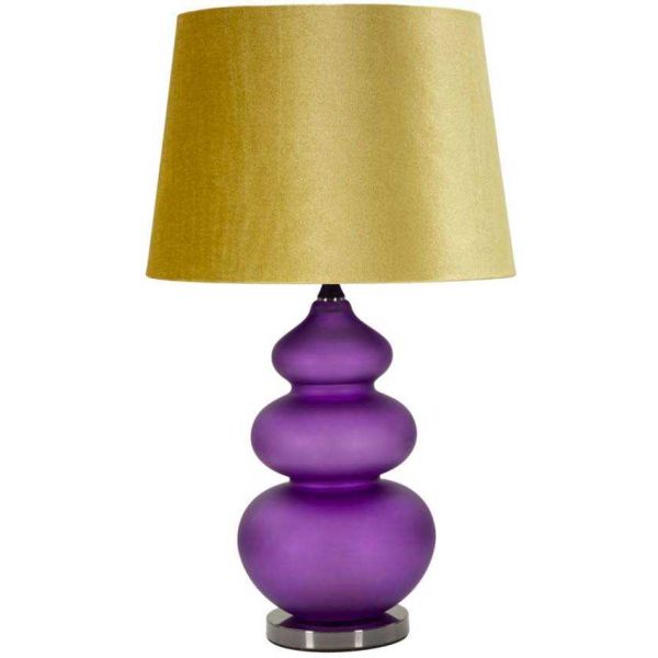 Lampe à poser en verre et métal Milva
