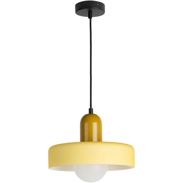 Lampe suspendue en verre Opaco Grato