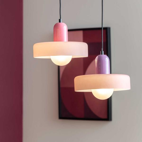 Lampe suspendue en verre Opaco Grato - PRE-1973