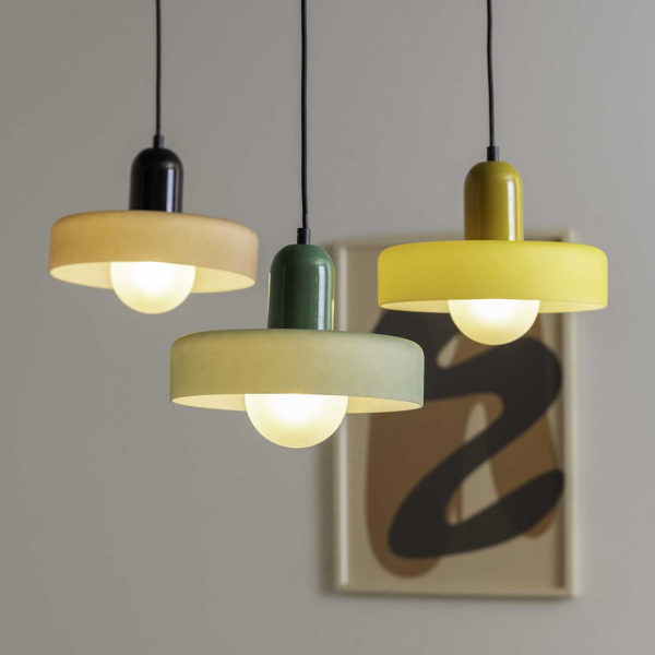 Lampe suspendue en verre Opaco Grato - LEITMOTIV
