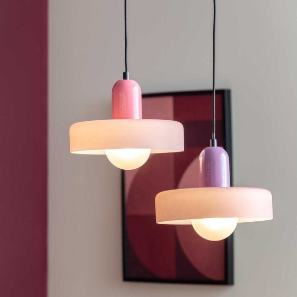 Lampe suspendue en verre Opaco Grato - LEITMOTIV
