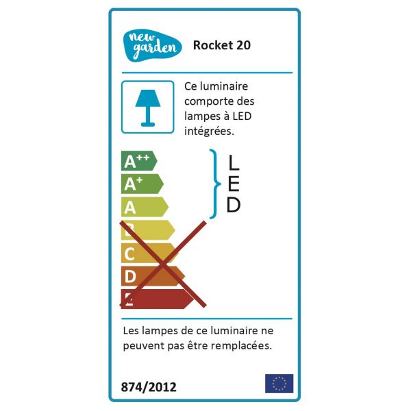 Lampe de table pour extérieur Rocket 20 cm - 5