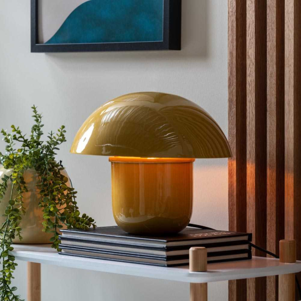 Lampoe à poser en métal émaillé Fat Mushroom - LEITMOTIV