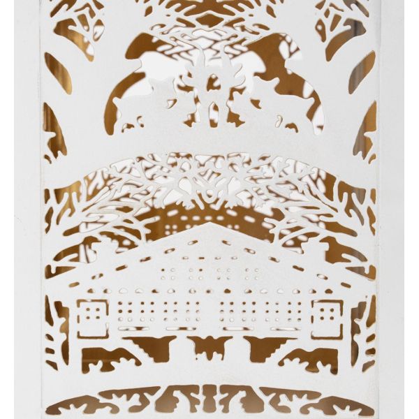 Lanterne carrée en métal blanc - 29,90