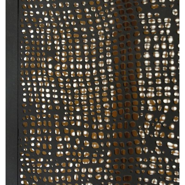 Lanterne carrée en métal noir et doré - 39,90