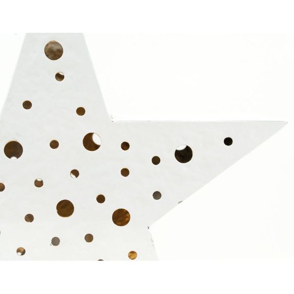 Lanterne étoile métal blanc - 6