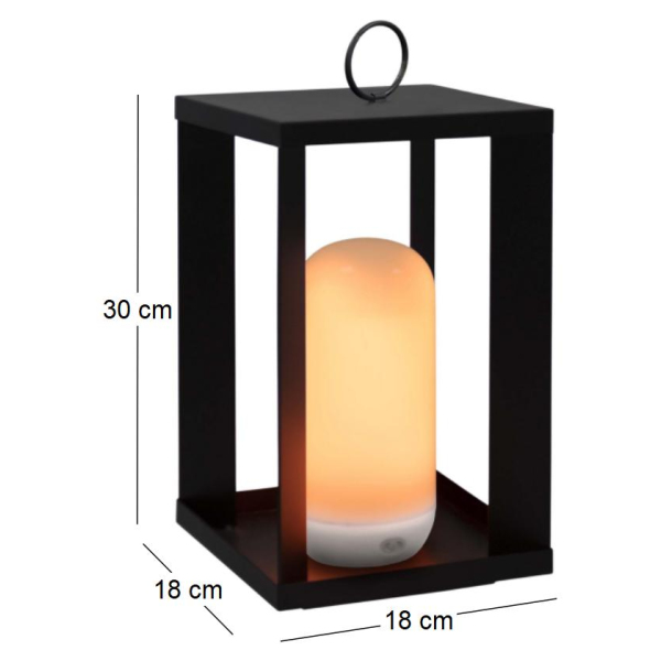 Lanterne de jardin en métal sur batterie Siroco - 73,80