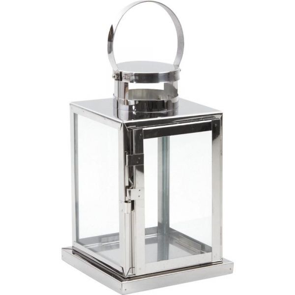 Lanterne de jardin métal brossé