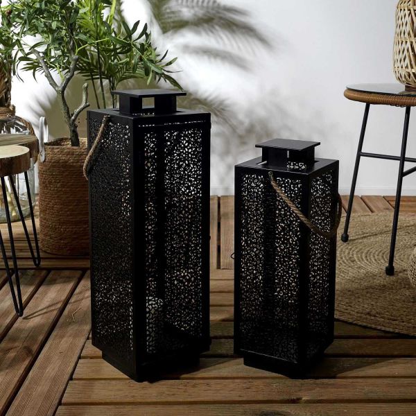 Lanterne en métal ajouré (Lot de 2) - THE HOME DECO FACTORY