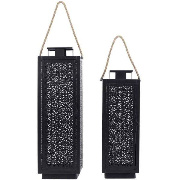Lanterne en métal ajouré (Lot de 2)