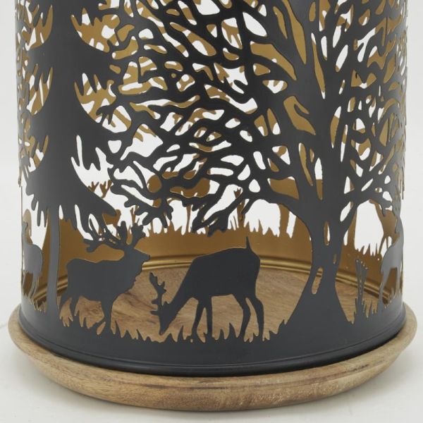 Lanterne en bois et métal Cerf - 74,90